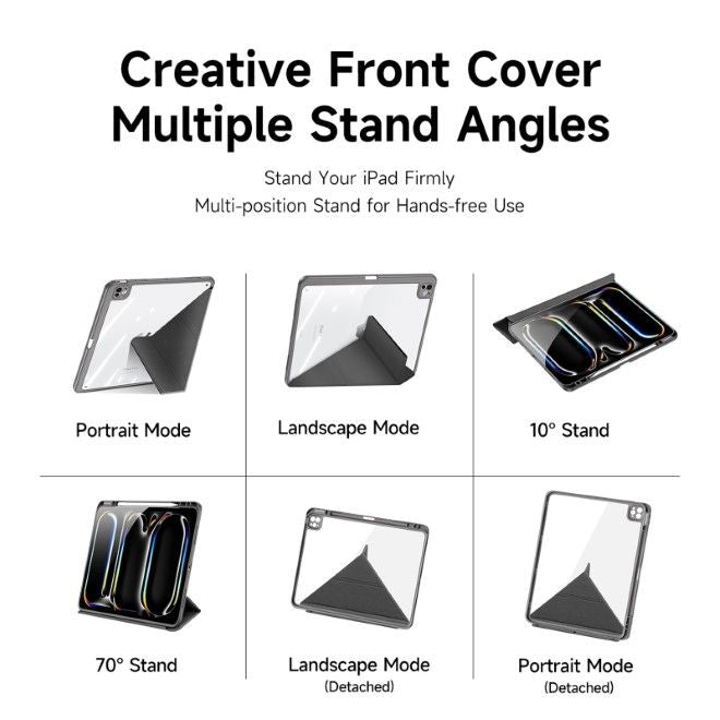 Dux Ducis - iPad Pro 13 (2024) Hülle - Leder Bookcover - Magi Series - grau