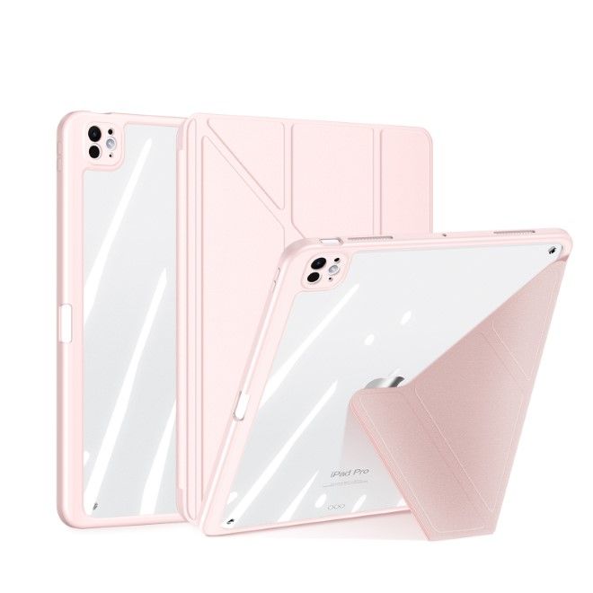 Dux Ducis - iPad Pro 13 (2024) Hülle - Leder Bookcover - Magi Series - rosa