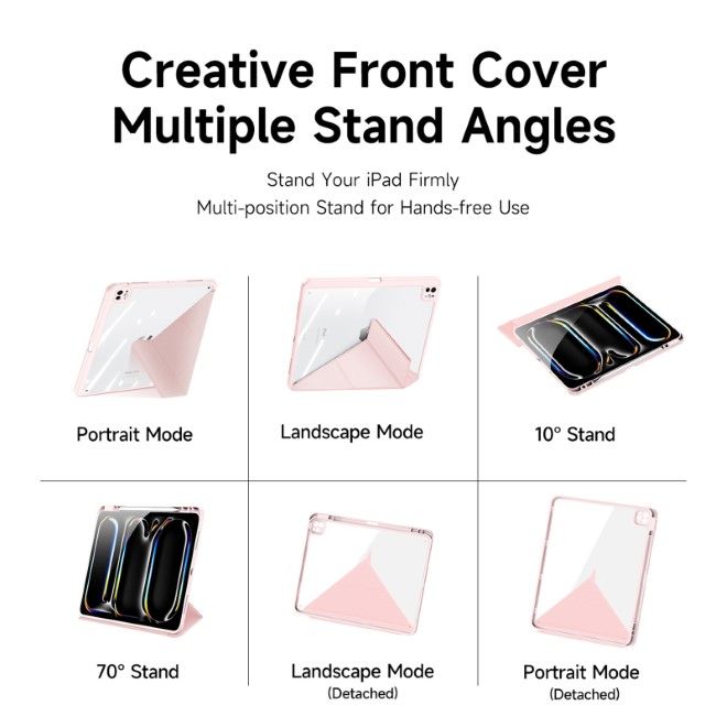 Dux Ducis - iPad Pro 13 (2024) Hülle - Leder Bookcover - Magi Series - rosa