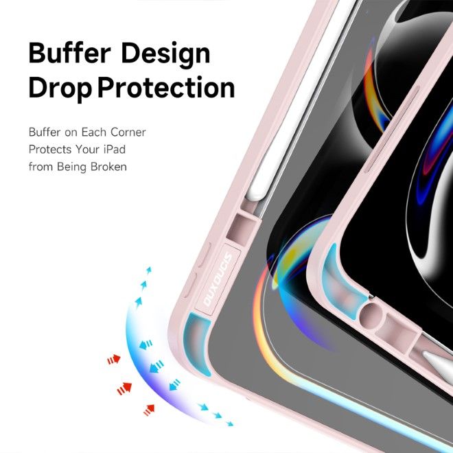 Dux Ducis - iPad Pro 13 (2024) Hülle - Leder Bookcover - Magi Series - rosa