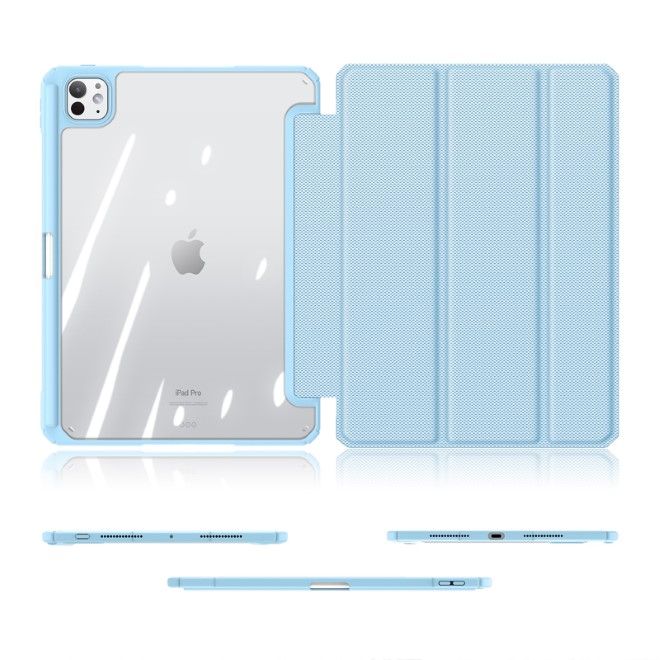 Dux Ducis - iPad Pro 11 (2024) Hülle - Leder Bookcover - Toby Series - blau