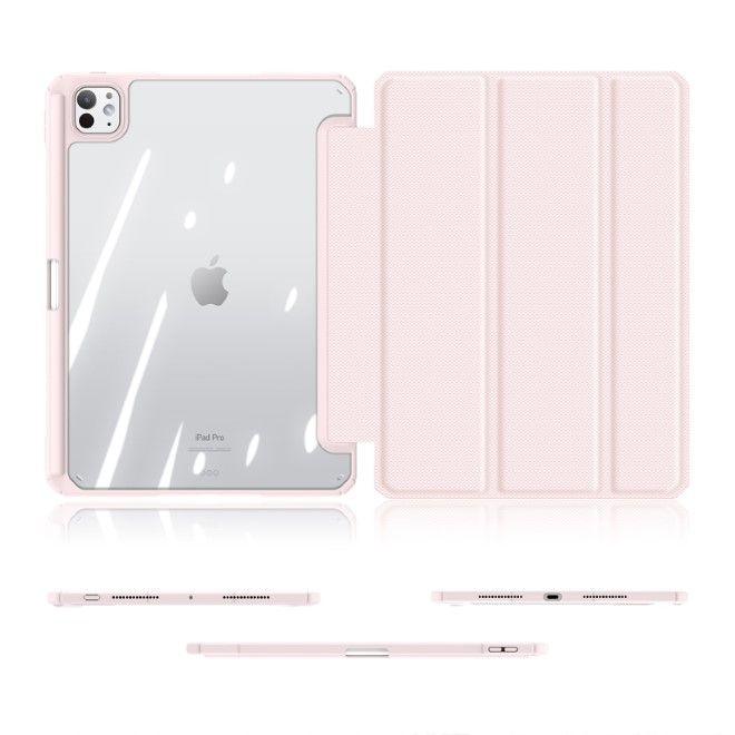 Dux Ducis - iPad Pro 11 (2024) Hülle - Leder Bookcover - Toby Series - rosa