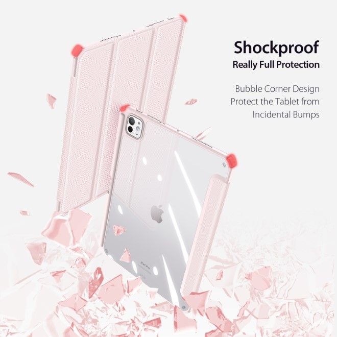 Dux Ducis - iPad Pro 11 (2024) Hülle - Leder Bookcover - Toby Series - rosa