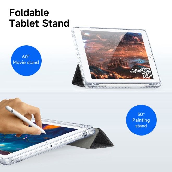 Dux Ducis - iPad 9.7 (2018/2017) / Air / Air 2 Hülle - Leder Bookcover - Unid Series - schwarz