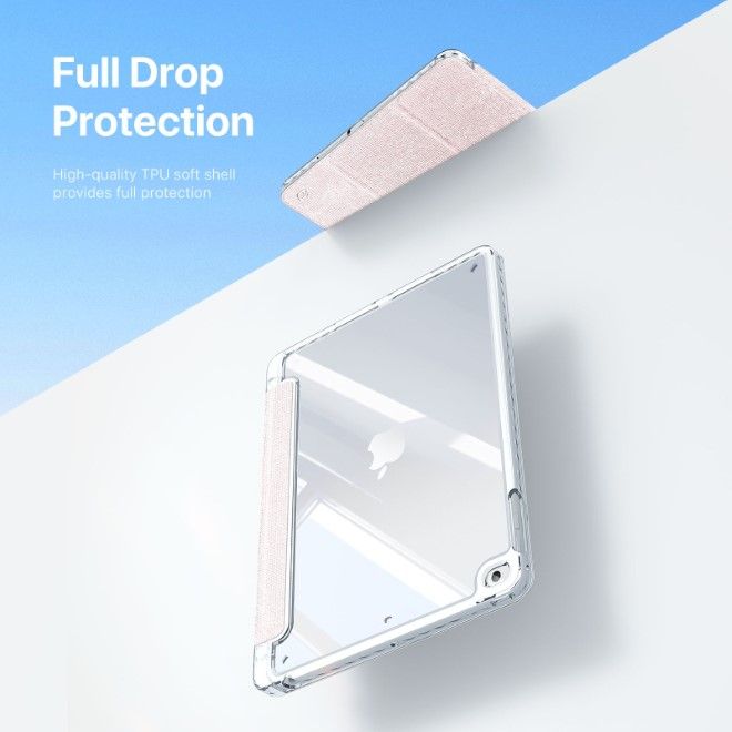 Dux Ducis - iPad 9.7 (2018/2017) / Air / Air 2 Hülle - Leder Bookcover - Unid Series - rosa