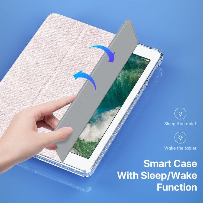 Dux Ducis - iPad 9.7 (2018/2017) / Air / Air 2 Hülle - Leder Bookcover - Unid Series - rosa