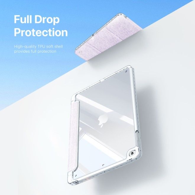 Dux Ducis - iPad 9.7 (2018/2017) / Air / Air 2 Hülle - Leder Bookcover - Unid Series - purpur