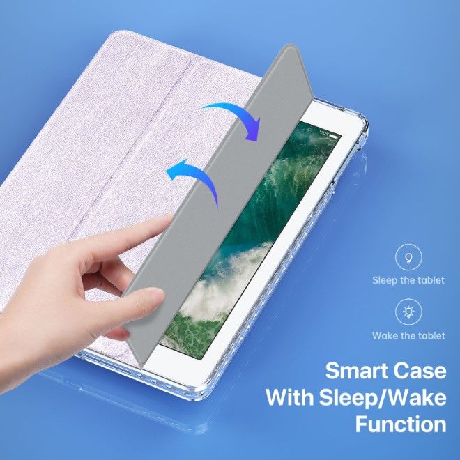 Dux Ducis - iPad 9.7 (2018/2017) / Air / Air 2 Hülle - Leder Bookcover - Unid Series - purpur