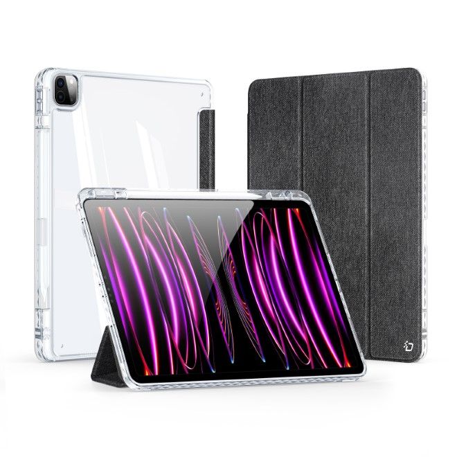 Dux Ducis - iPad Air 11 (2025/2024/2022/2020) / iPad Pro 11 (2022/2021/2020) Hülle - Leder Bookcover - Unid Series - schwarz