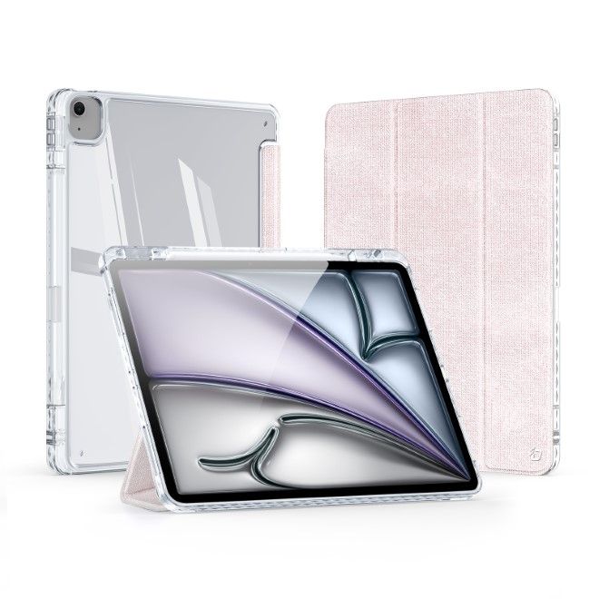 Dux Ducis - iPad Air 13 (2025/2024) / iPad Pro 12.9 (2022/2021/2020/2018) Hülle - Leder Bookcover - Unid Series - rosa