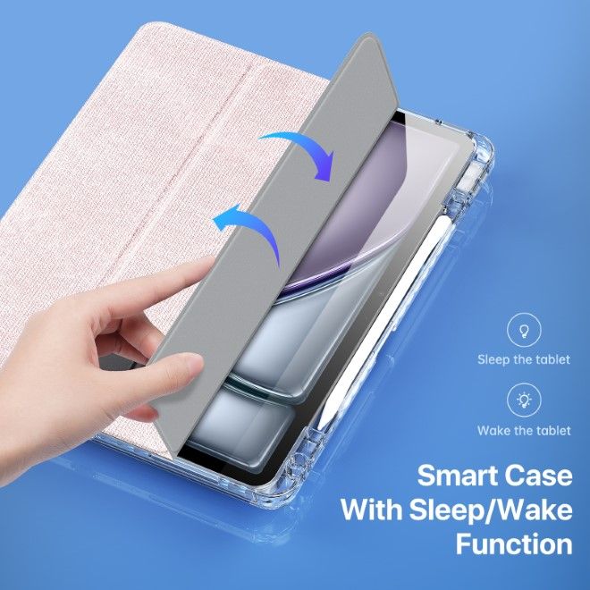 Dux Ducis - iPad Air 13 (2025/2024) / iPad Pro 12.9 (2022/2021/2020/2018) Hülle - Leder Bookcover - Unid Series - rosa