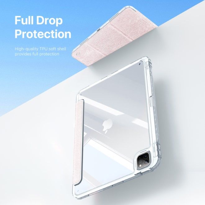 Dux Ducis - iPad Pro 11 (2024) Hülle - Leder Bookcover - Unid Series - rosa