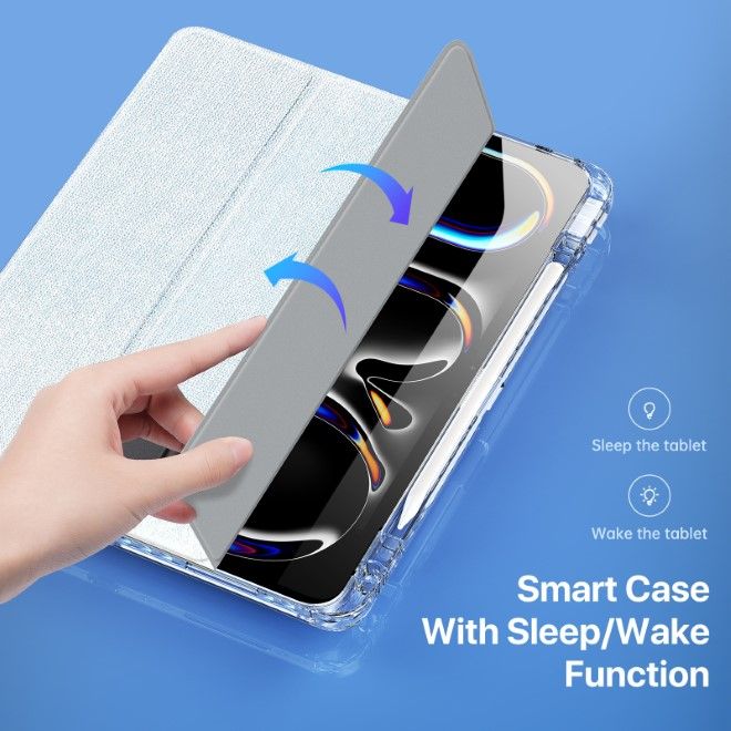 Dux Ducis - iPad Pro 13 (2024) Hülle - Leder Bookcover - Unid Series - blau