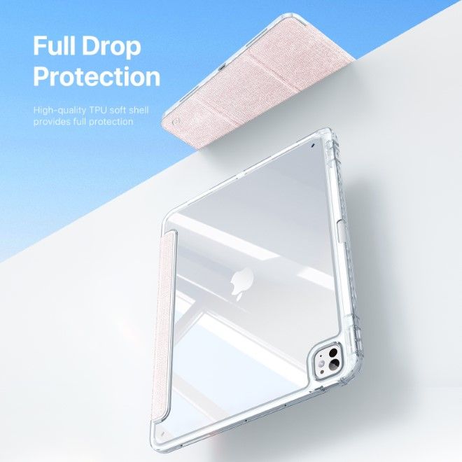 Dux Ducis - iPad Pro 13 (2024) Hülle - Leder Bookcover - Unid Series - rosa