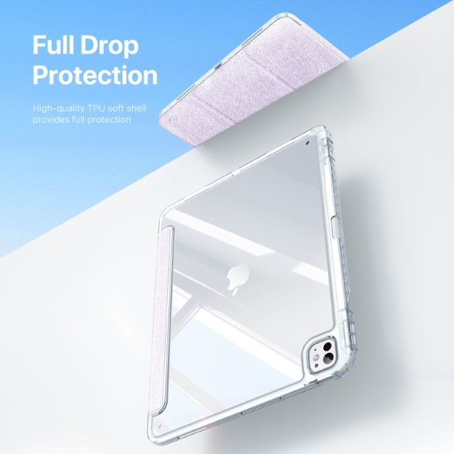 Dux Ducis - iPad Pro 13 (2024) Hülle - Leder Bookcover - Unid Series - purpur