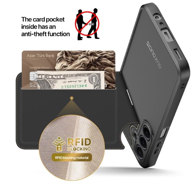 Dux Ducis - Samsung Galaxy A15 5G / 4G Hülle - PC und TPU Hardcase - Rafi II Series - schwarz