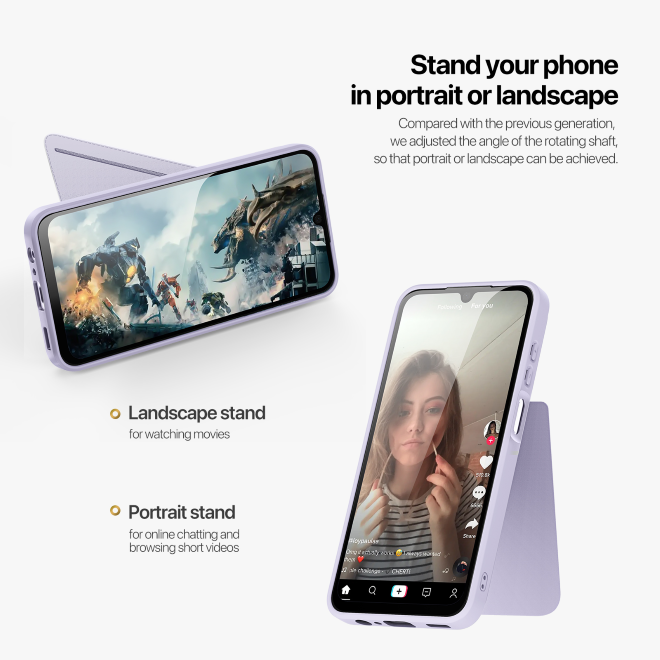 Dux Ducis - Samsung Galaxy A15 5G / 4G Hülle - PC und TPU Hardcase - Rafi II Series - purpur