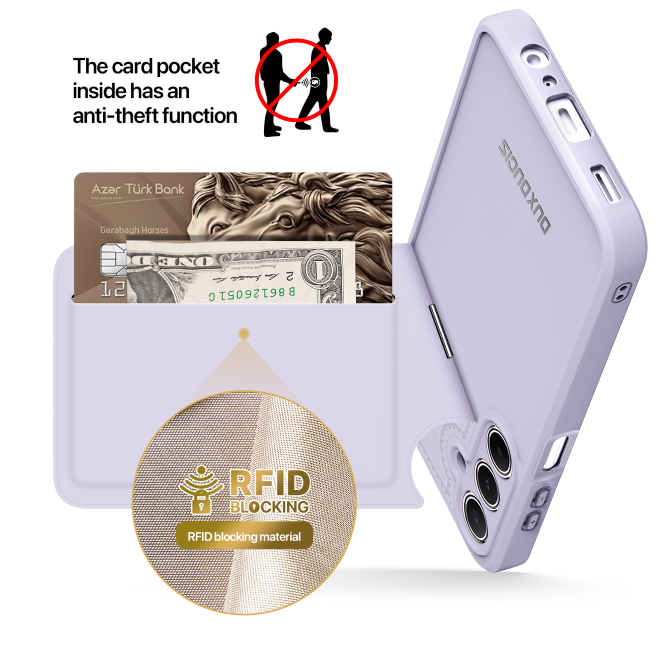 Dux Ducis - Samsung Galaxy A15 5G / 4G Hülle - PC und TPU Hardcase - Rafi II Series - purpur