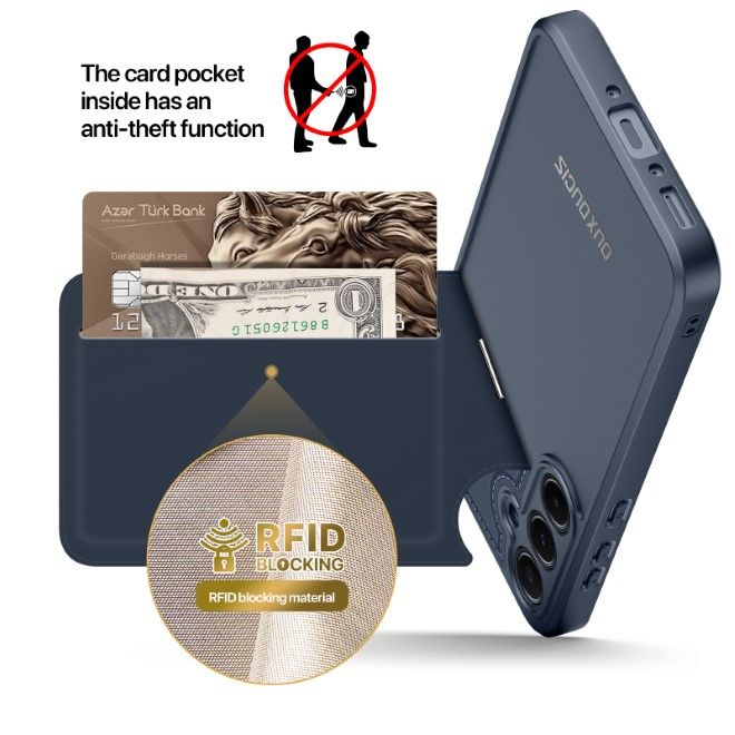 Dux Ducis - Samsung Galaxy A35 5G Hülle - PC und TPU Hardcase - Rafi II Series - blau