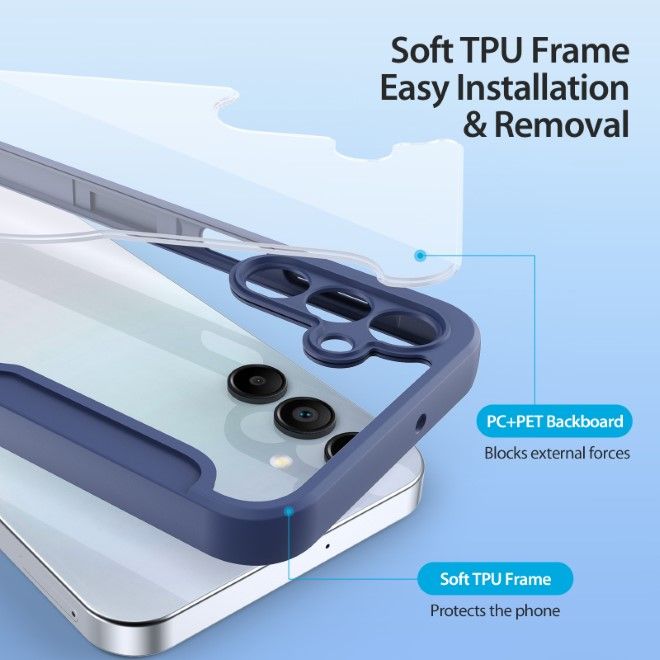 Dux Ducis - Samsung Galaxy A15 5G / 4G Hülle - Leder Bookcover mit Standfunktion - Skin X Pro Series - blau