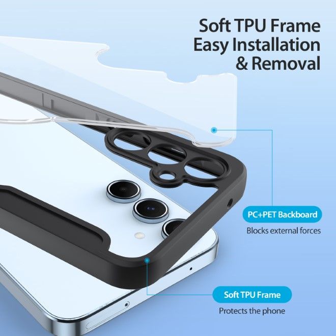 Dux Ducis - Samsung Galaxy A35 5G Hülle - Leder Bookcover mit Standfunktion - Skin X Pro Series - schwarz