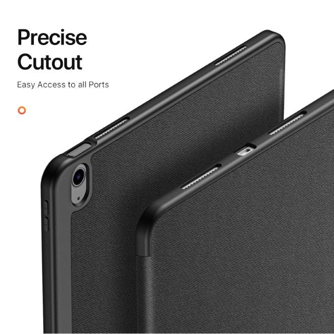Dux Ducis - iPad Air 13 (2025/2024) Hülle - Leder Smart Flip Case - Domo Series - schwarz