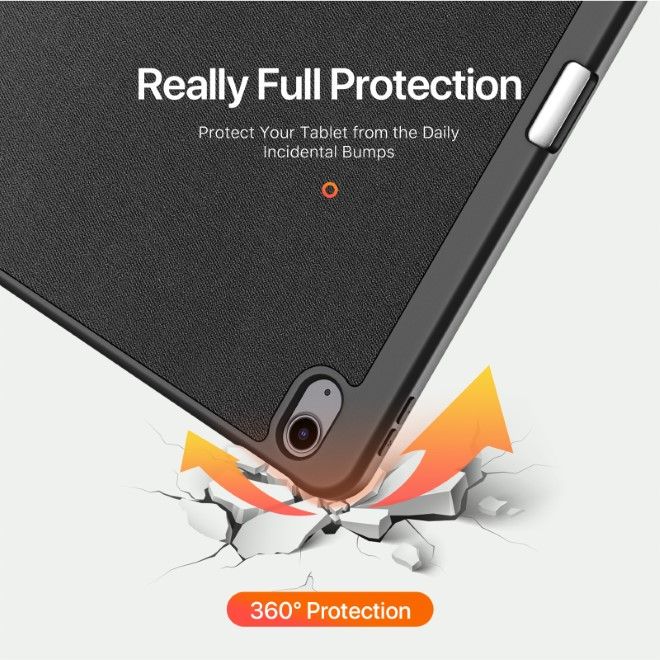 Dux Ducis - iPad Air 13 (2025/2024) Hülle - Leder Smart Flip Case - Domo Series - schwarz