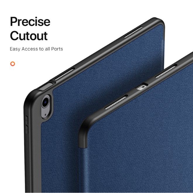 Dux Ducis - iPad Air 13 (2025/2024) Hülle - Leder Smart Flip Case - Domo Series - blau