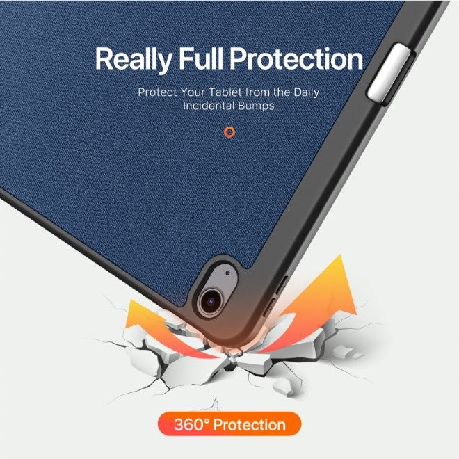 Dux Ducis - iPad Air 13 (2025/2024) Hülle - Leder Smart Flip Case - Domo Series - blau