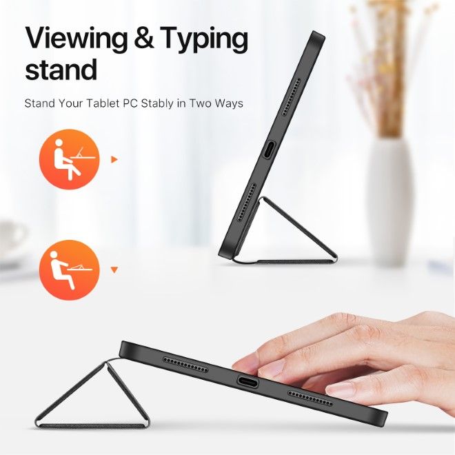 Dux Ducis - iPad Pro 11 (2024) Hülle - Leder Smart Flip Case - Domo Series - schwarz