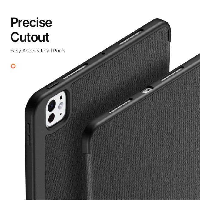 Dux Ducis - iPad Pro 11 (2024) Hülle - Leder Smart Flip Case - Domo Series - schwarz
