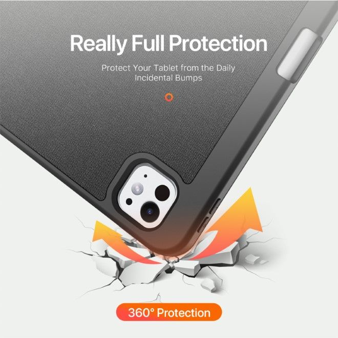 Dux Ducis - iPad Pro 11 (2024) Hülle - Leder Smart Flip Case - Domo Series - schwarz