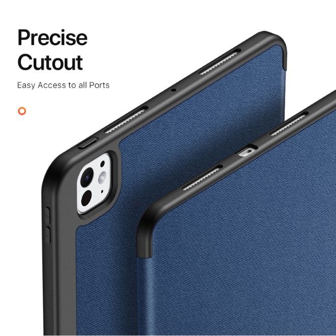 Dux Ducis - iPad Pro 11 (2024) Hülle - Leder Smart Flip Case - Domo Series - blau