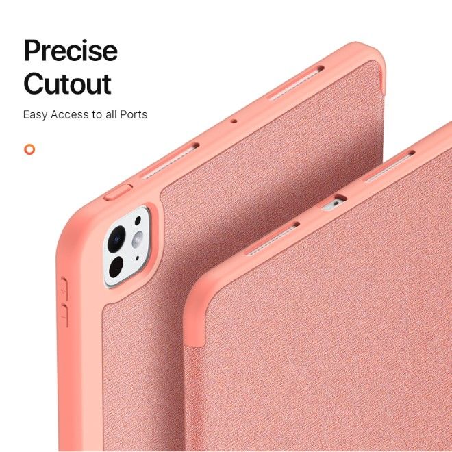 Dux Ducis - iPad Pro 11 (2024) Hülle - Leder Smart Flip Case - Domo Series - rosa