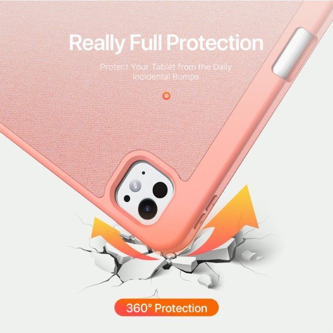 Dux Ducis - iPad Pro 11 (2024) Hülle - Leder Smart Flip Case - Domo Series - rosa
