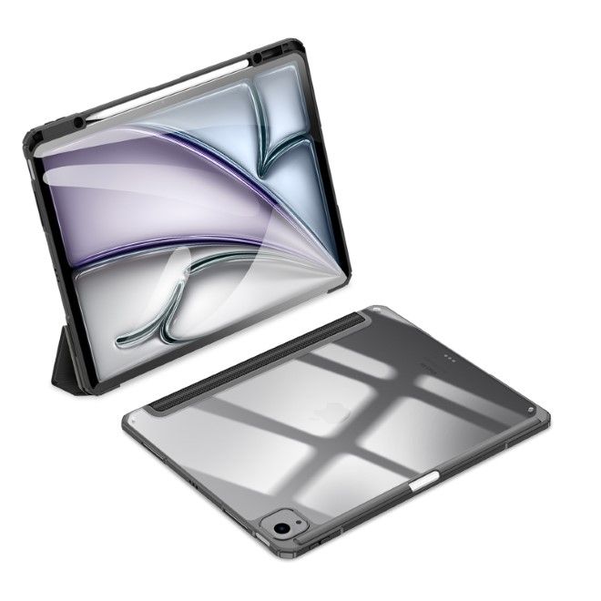 Dux Ducis - iPad Air 13 (2025/2024) / iPad Pro 12.9 (2022/2021/2020/2018) Hülle - Leder Bookcover - Toby Series - schwarz