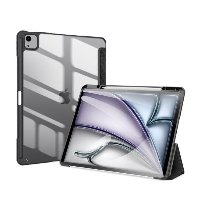 Dux Ducis - iPad Air 13 (2025/2024) / iPad Pro 12.9 (2022/2021/2020/2018) Hülle - Leder Bookcover - Toby Series - schwarz