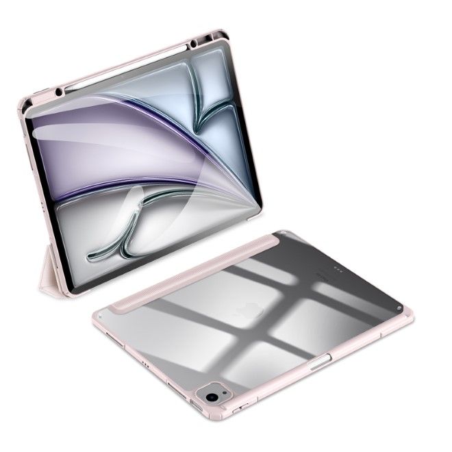 Dux Ducis - iPad Air 13 (2025/2024) / iPad Pro 12.9 (2022/2021/2020/2018) Hülle - Leder Bookcover - Toby Series - pink