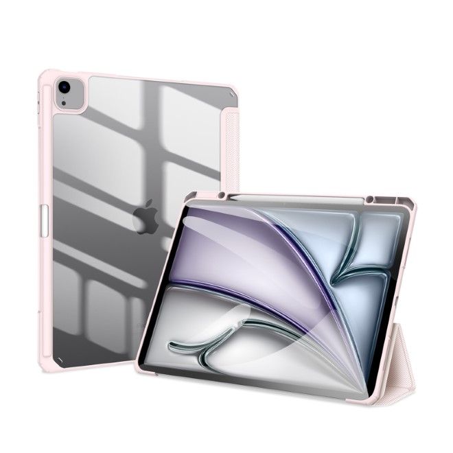 Dux Ducis - iPad Air 13 (2025/2024) / iPad Pro 12.9 (2022/2021/2020/2018) Hülle - Leder Bookcover - Toby Series - pink