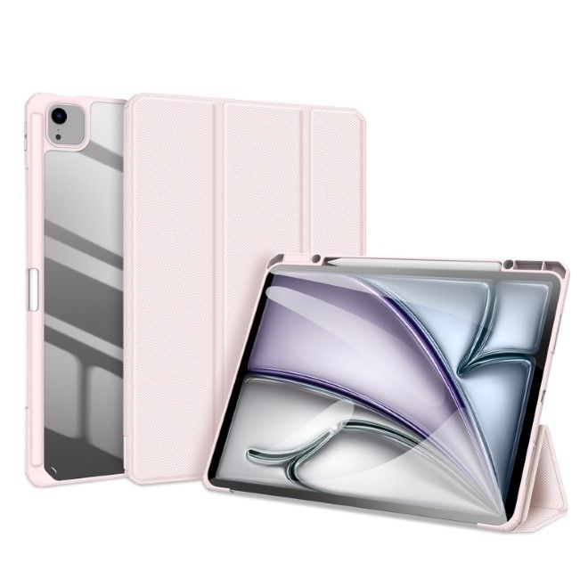 Dux Ducis - iPad Air 13 (2025/2024) / iPad Pro 12.9 (2022/2021/2020/2018) Hülle - Leder Bookcover - Toby Series - pink