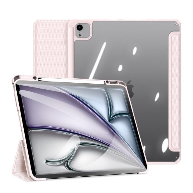 Dux Ducis - iPad Air 13 (2025/2024) / iPad Pro 12.9 (2022/2021/2020/2018) Hülle - Leder Bookcover - Toby Series - pink