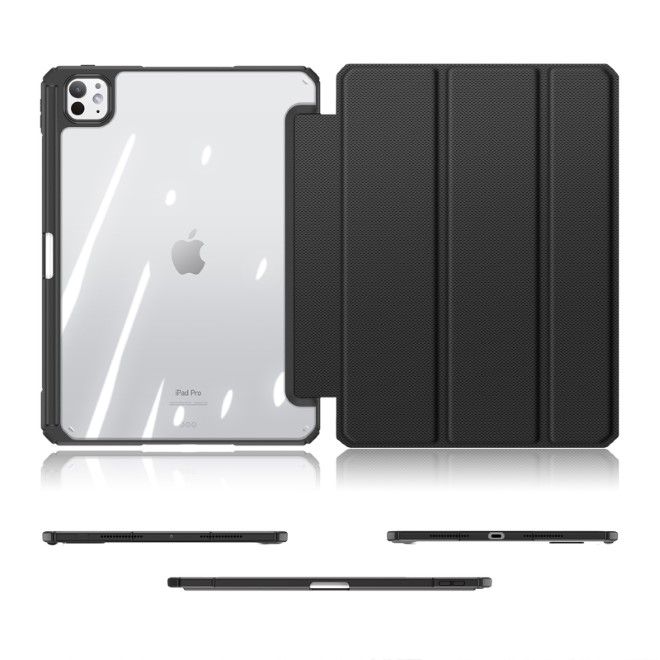 Dux Ducis - iPad Pro 11 (2024) Hülle - Leder Bookcover - Toby Series - schwarz