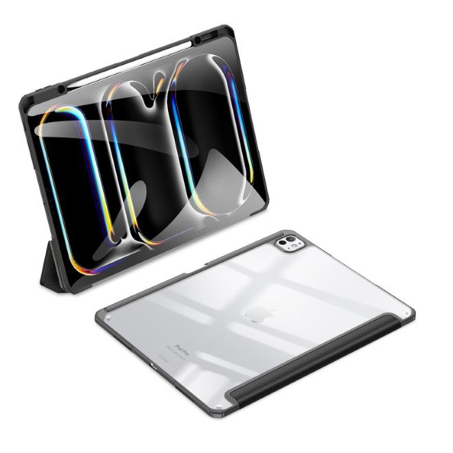 Dux Ducis - iPad Pro 13 (2024) Hülle - Leder Bookcover - Toby Series - schwarz