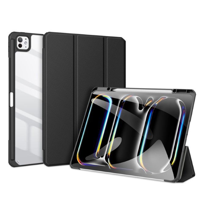 Dux Ducis - iPad Pro 13 (2024) Hülle - Leder Bookcover - Toby Series - schwarz