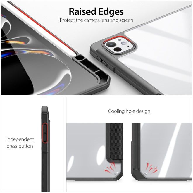 Dux Ducis - iPad Pro 13 (2024) Hülle - Leder Bookcover - Toby Series - schwarz