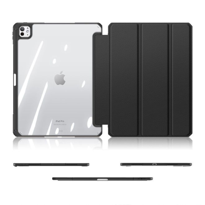 Dux Ducis - iPad Pro 13 (2024) Hülle - Leder Bookcover - Toby Series - schwarz