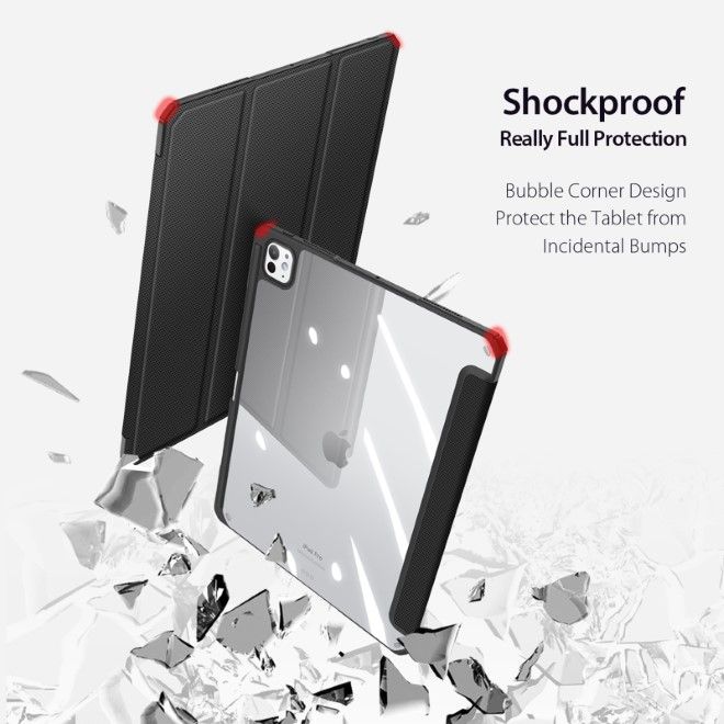 Dux Ducis - iPad Pro 13 (2024) Hülle - Leder Bookcover - Toby Series - schwarz