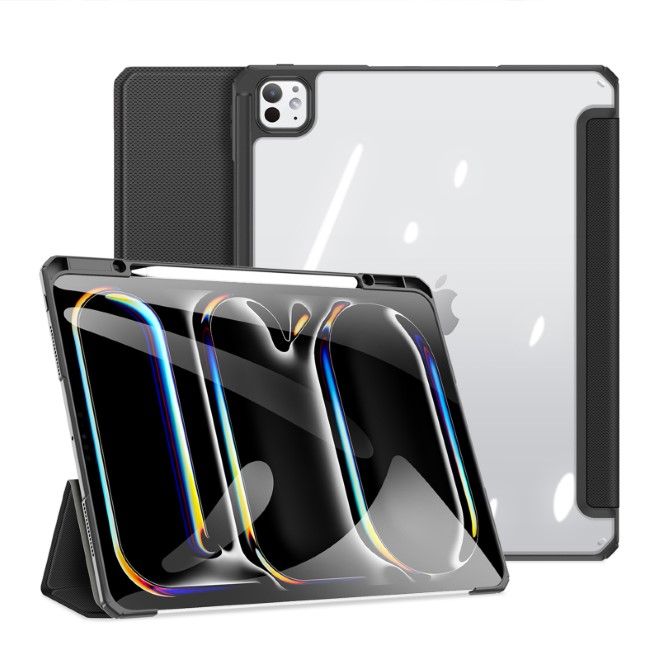 Dux Ducis - iPad Pro 13 (2024) Hülle - Leder Bookcover - Toby Series - schwarz