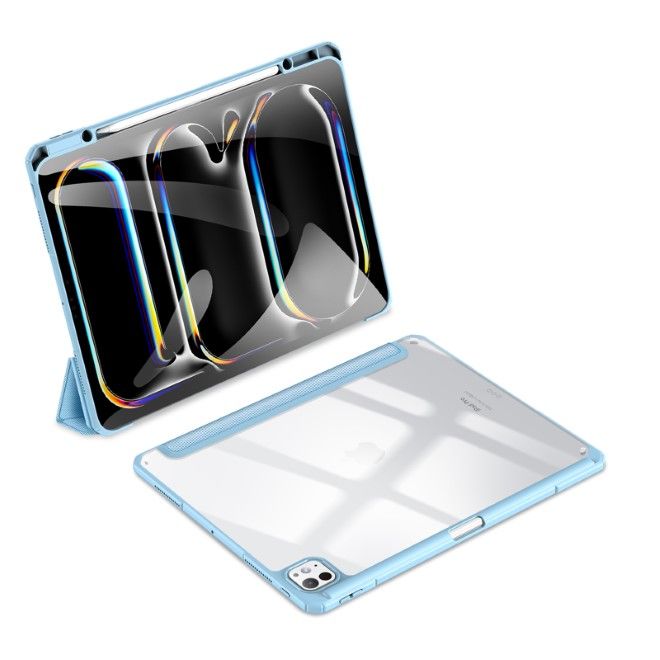 Dux Ducis - iPad Pro 13 (2024) Hülle - Leder Bookcover - Toby Series - blau