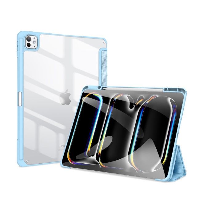 Dux Ducis - iPad Pro 13 (2024) Hülle - Leder Bookcover - Toby Series - blau